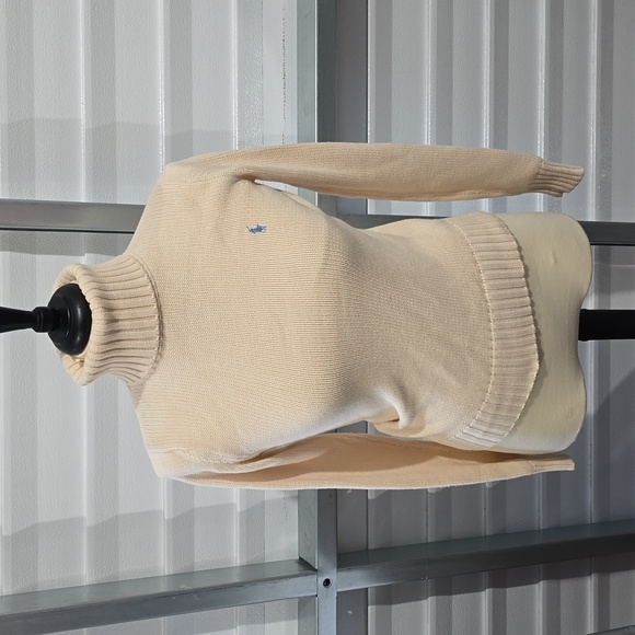 Ralph Lauren‎ Sport Cream Color Turtleneck Sweater Size Small - Picture 2 of 14